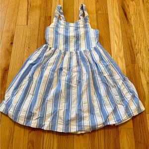 Blue and White Striped girls size 5 dress
